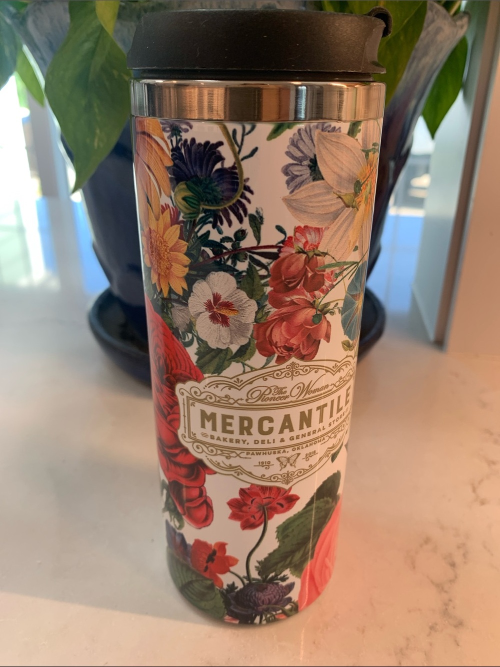 RARE NEW Pioneer Woman Mercantile Floral Insulated Travel Tumbler - Picture 3 of 6